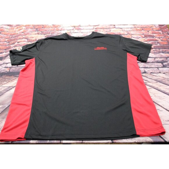 Coca-Cola Consolidated Hydrovvent Tee Black/Red Recycled Polyester XL - Picture 1 of 7